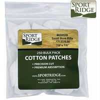 SM RIF COT PAT WHT 17/22/556 7/8INX7/8INCotton Patches  250 Pack Small Bore Rifle 7/8 Inch x 7/8 Inch  White | 843119031073